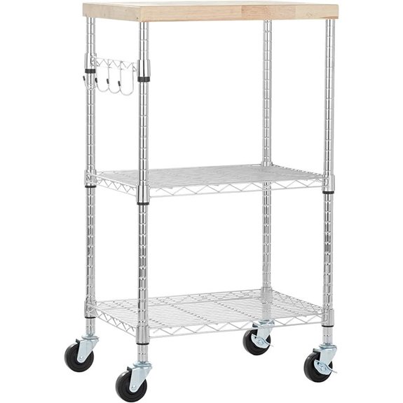 Amazon Basics Portable 3-Tier Kitchen Storage Rack