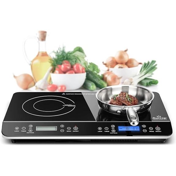 Duxtop LCD Portable Double Induction Cooktop
