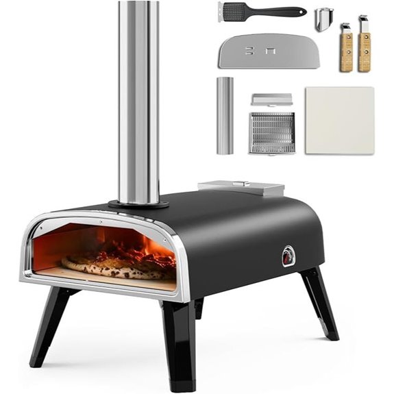 Outdoor 12 Wood-Fired Portable Pizza Oven