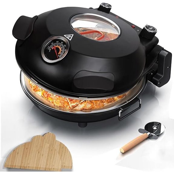 Countertop Portable Pizza Oven with Adjustable Temperature