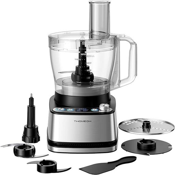Food Processor with 4 Programs & 1000W Power