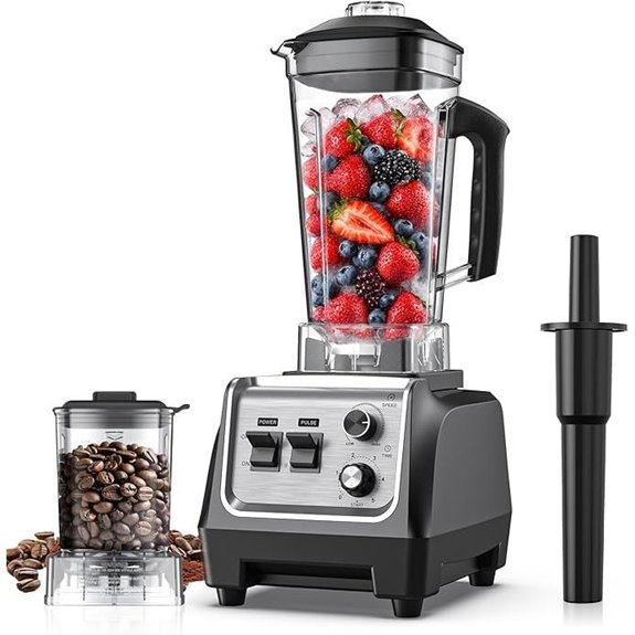 1800W High-Speed Blender with Pitcher & Grinder