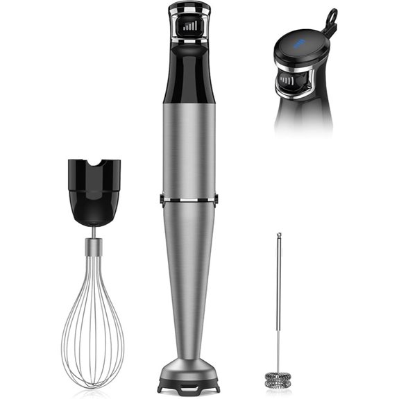 Immersion Blender 1100W 3-in-1 with Milk Frother