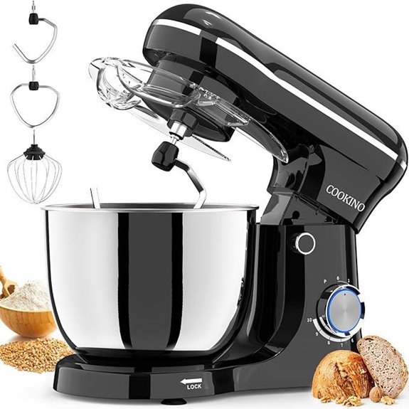 Electric Stand Mixer with 10 Speeds and 5QT Bowl