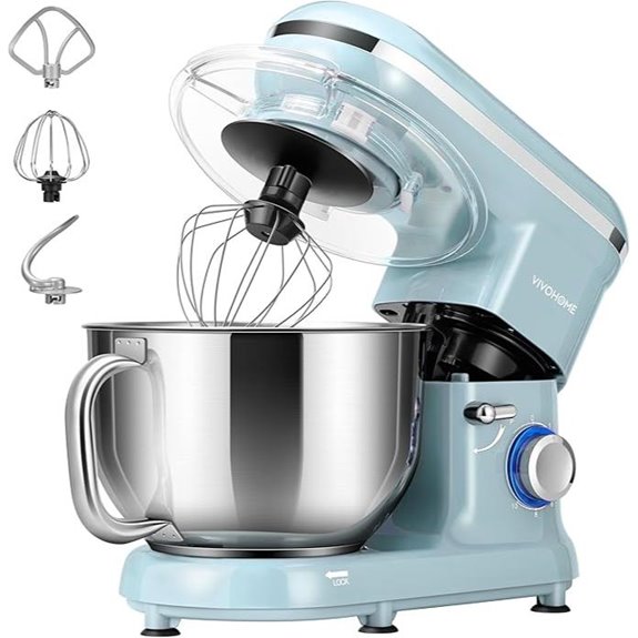VIVOHOME 660W 6-Quart Tilt-Head Stand Mixer