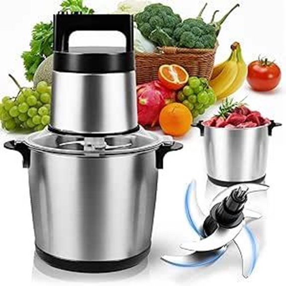 Electric 1200W Food Processor and Meat Grinder