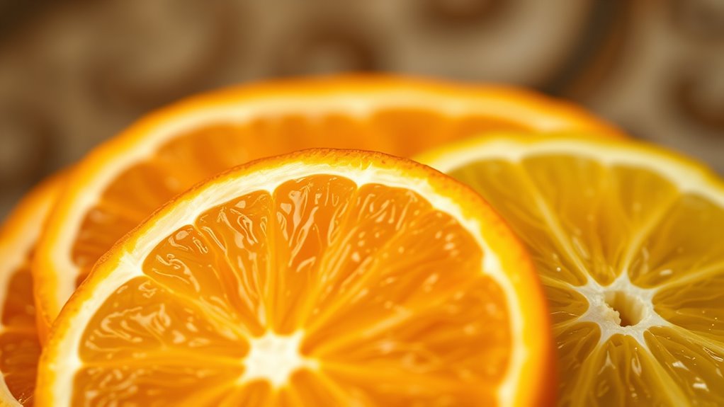 precise fresh citrus garnishes