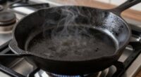 preheat cast iron safely