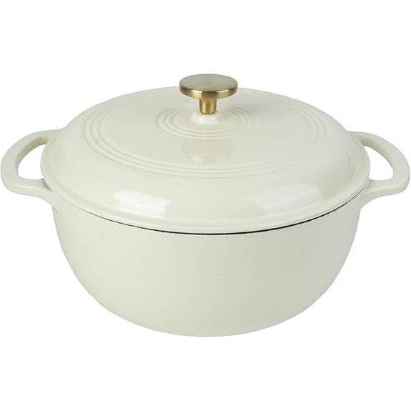 Premium Enameled Cast Iron Dutch Oven 5.5QT