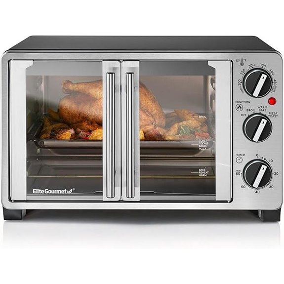 Elite Gourmet Double French Door Toaster Oven