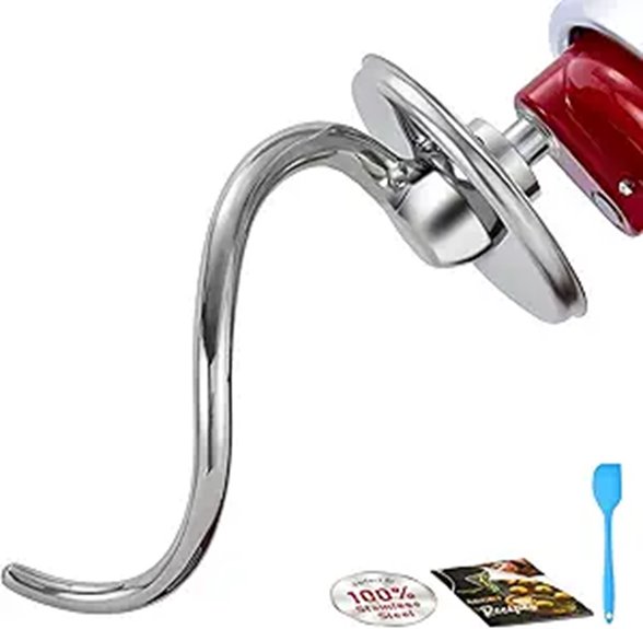 Premium Stainless Steel Spiral Dough Hook for KitchenAid