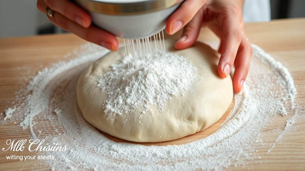 prevent sticky dough quickly