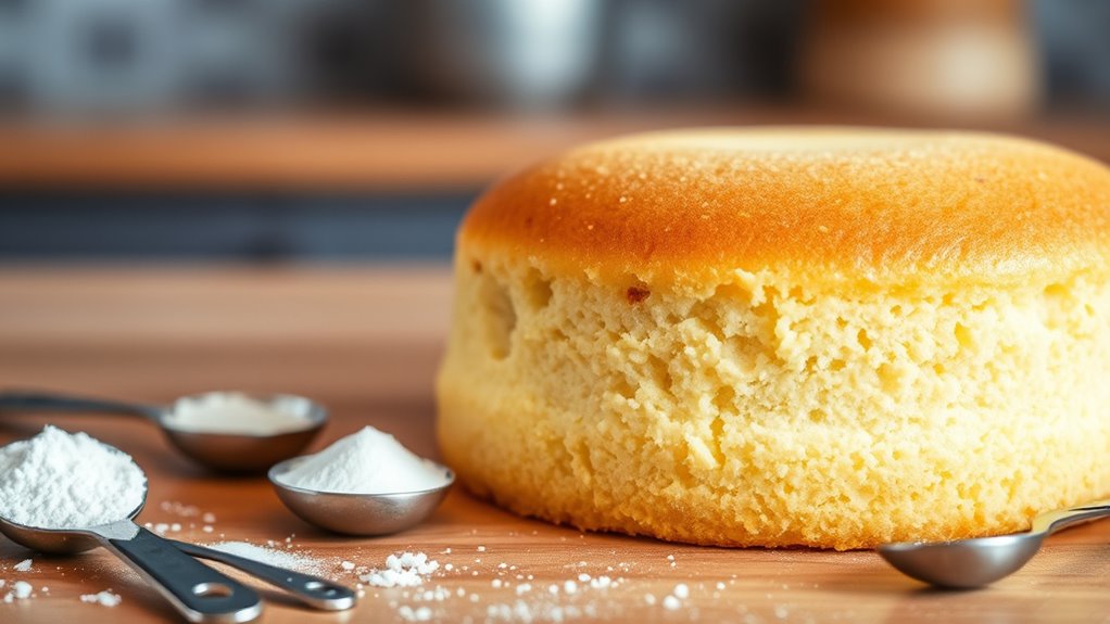 proper leavening balance prevents sinking