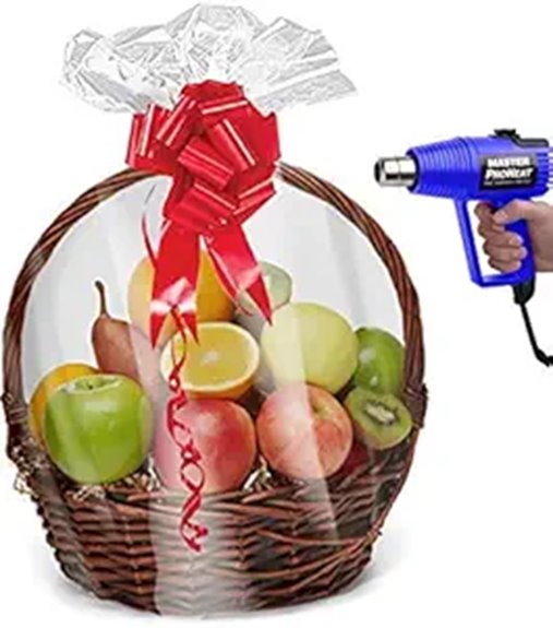 purple shrink wrap basket bags