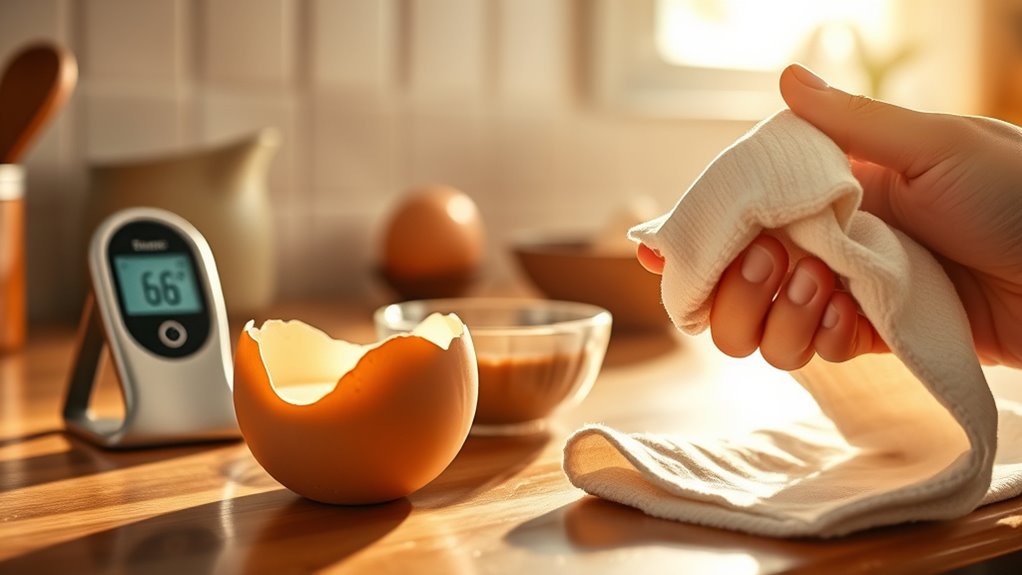 quickly warming eggs and milk