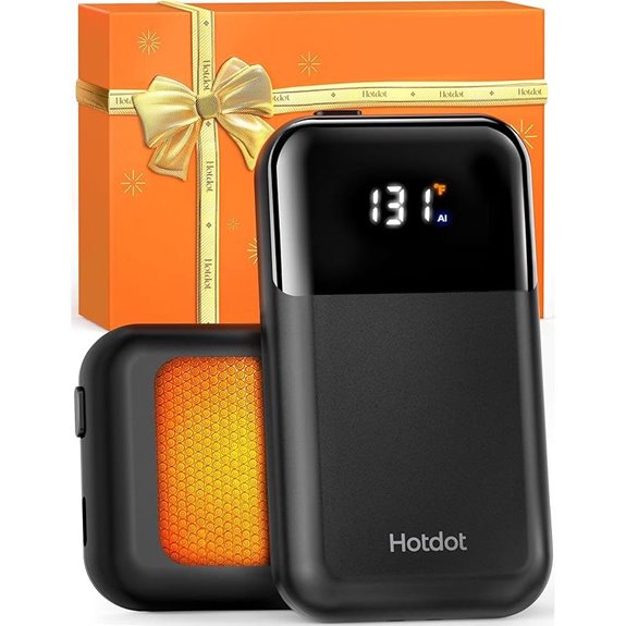 Hotdot Rechargeable Hand Warmers 2 Pack with Heat Levels