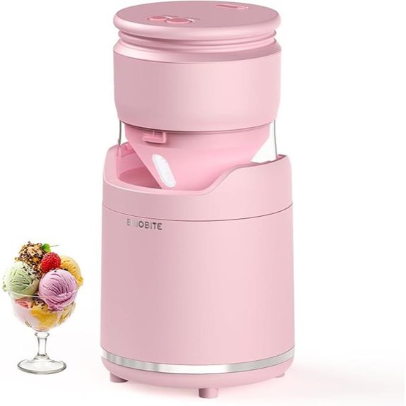 Soft Serve Ice Cream Maker – Rechargeable Compact Pink