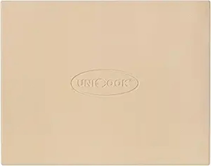 Unicook 15x12-Inch Rectangular Pizza Stone with Scraper