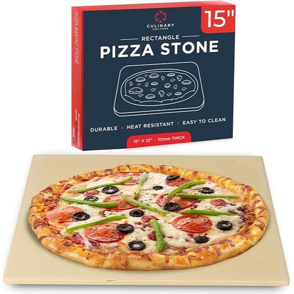 Large Rectangular Pizza Stone for Oven and Grill
