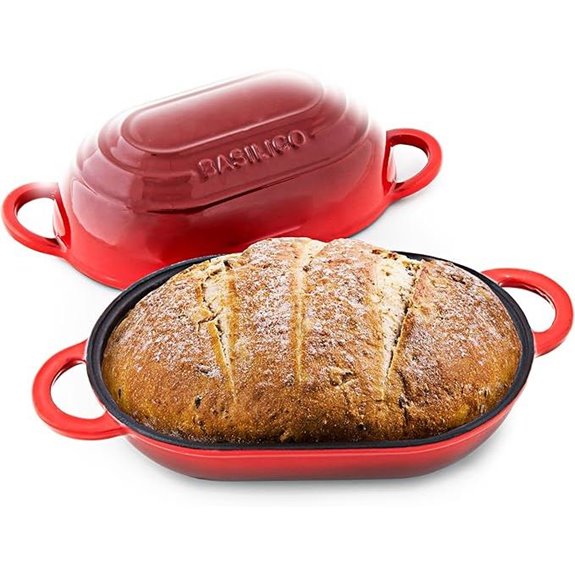 Enameled Cast Iron Bread Oven 2 Qt Red