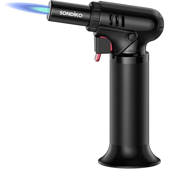 Sondiko Refillable Butane Torch with Adjustable Flame