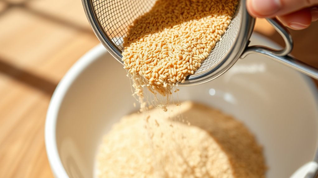 refine flour for consistency