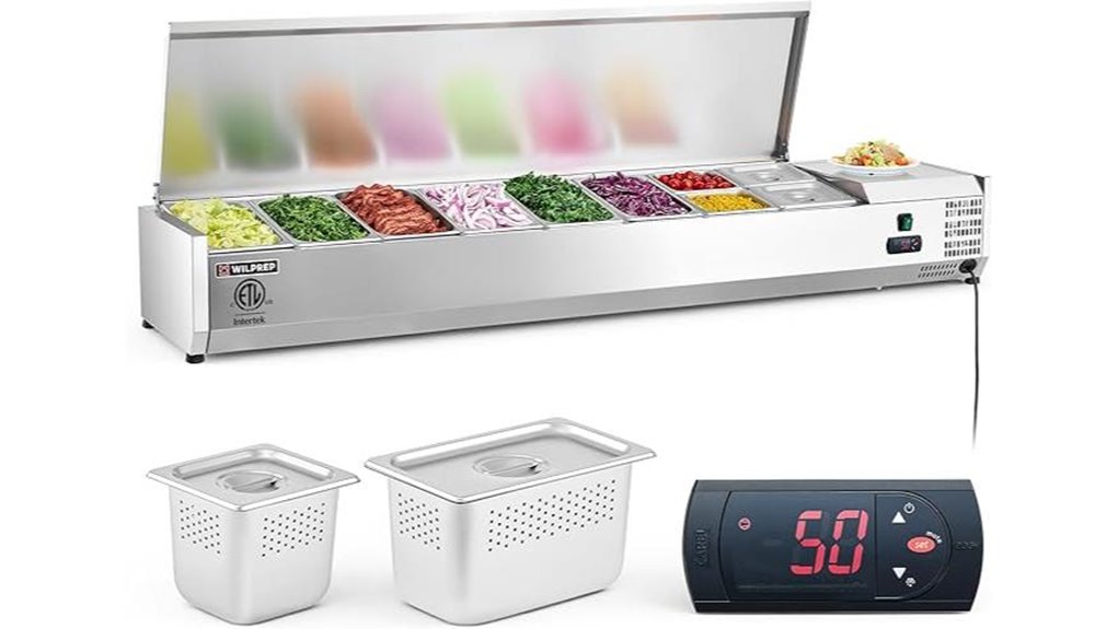 refrigerated sandwich prep table