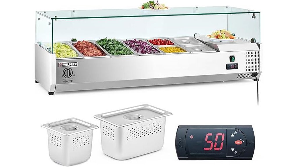 refrigerated sandwich prep table