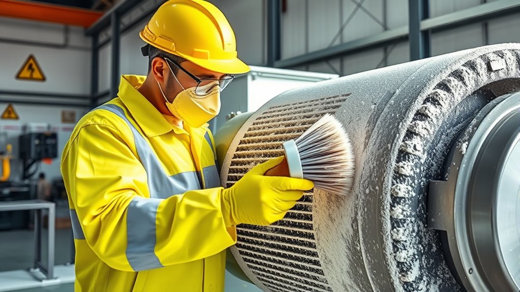 regular equipment dust prevention