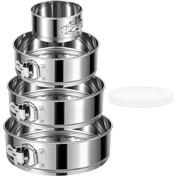 Springform Pans Set with Removable Bottom and Liners