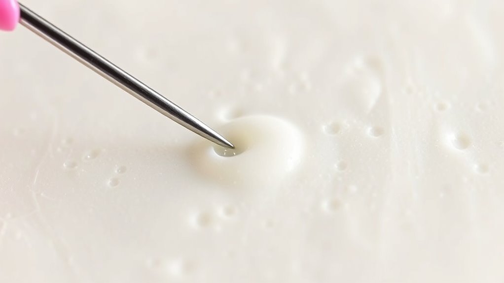 remove bubbles gently quickly