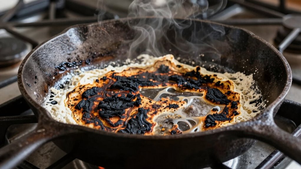 removing burnt flour without soap