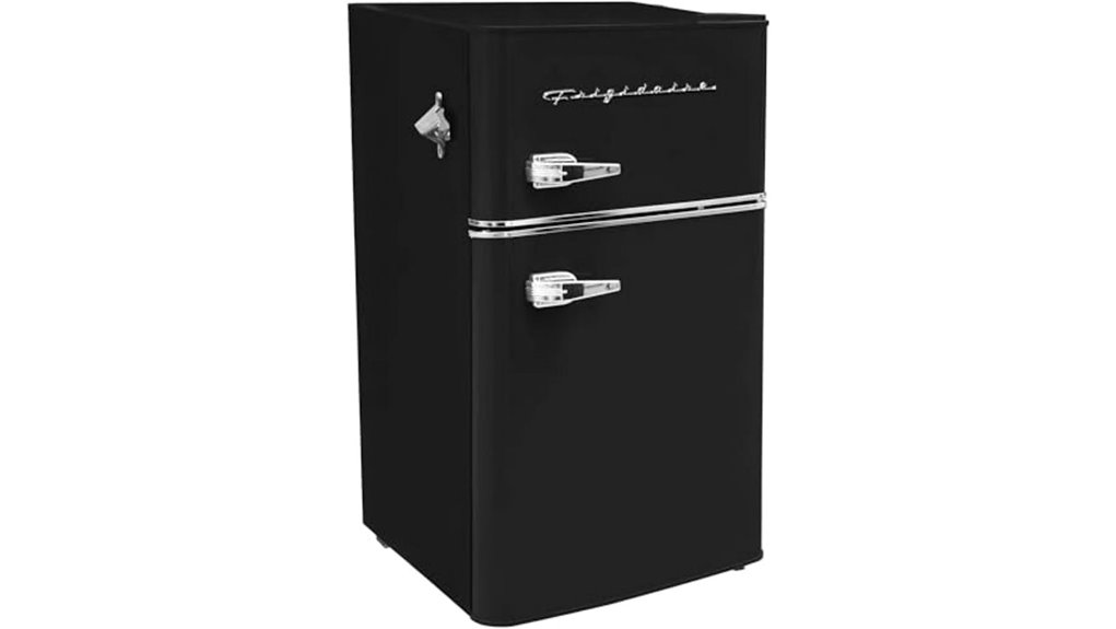 retro mini fridge with freezer