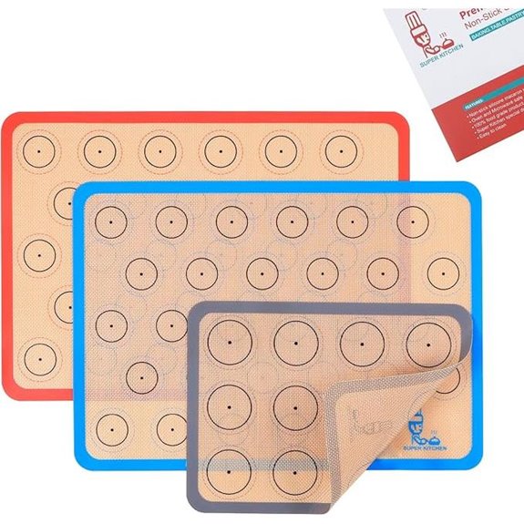 Silicone Baking Mat Set for Macarons and Baking