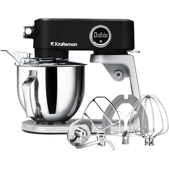 Heavy Duty Stand Mixer with Attachments and Timer