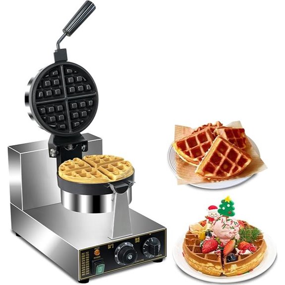 Commercial Belgian Waffle Maker with Rotary Function