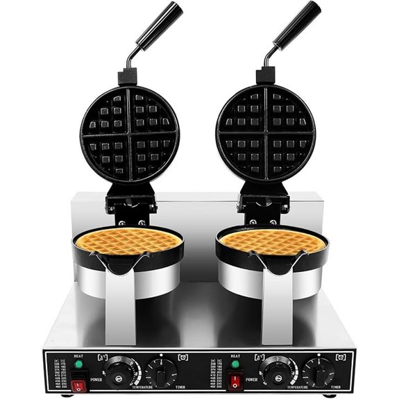 Commercial Electric Belgian Waffle Maker with Rotary Heating
