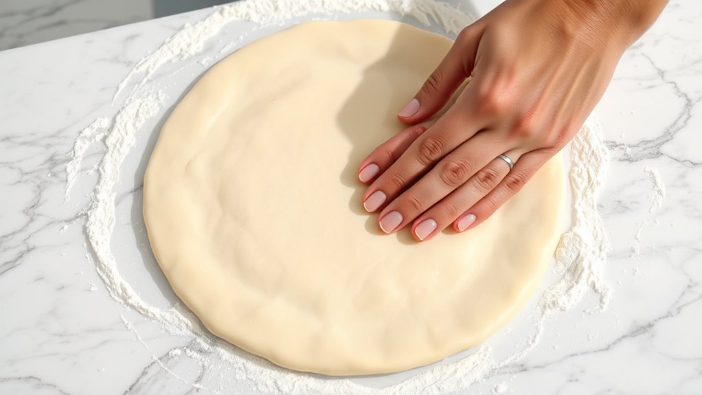 rotate and flip dough
