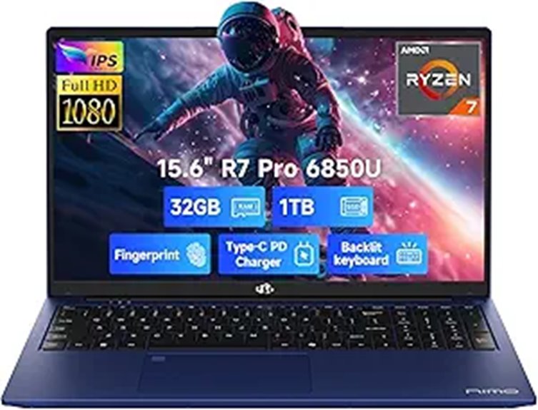 NIMO 15.6 Ryzen 7 Pro Gaming Laptop with SSD