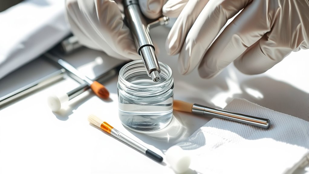 safe airbrush cleaning methods