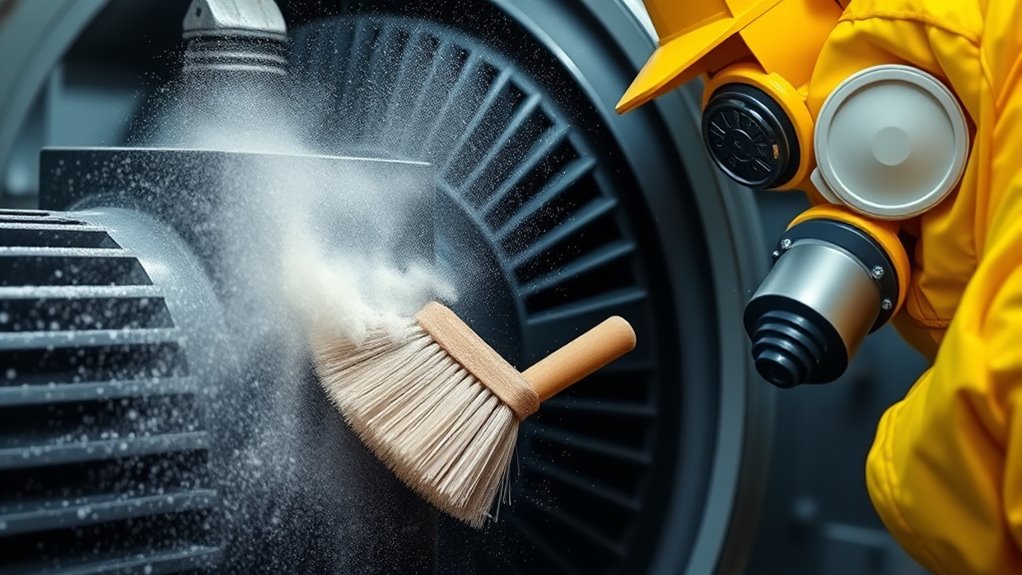 safe flour dust removal