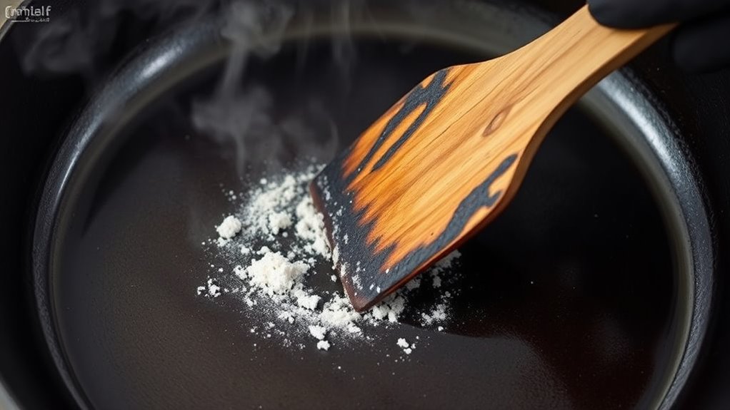 seasoned cast iron resists burns