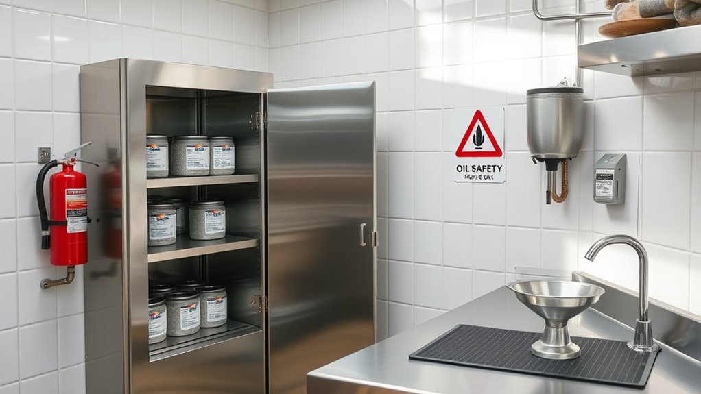 secure and proper oil storage