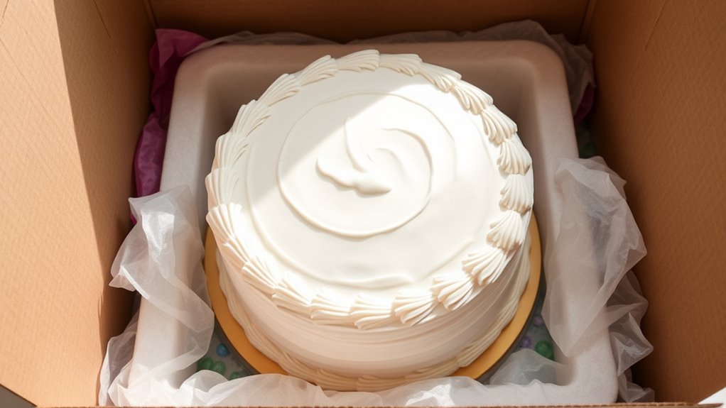 secure cushioned cake transport