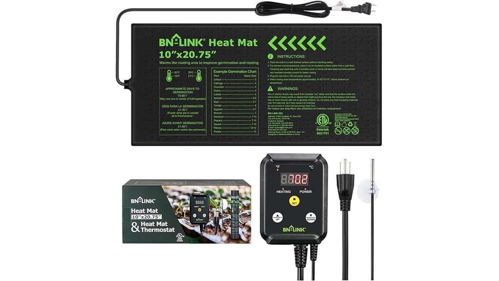 seedling heating mat with thermostat