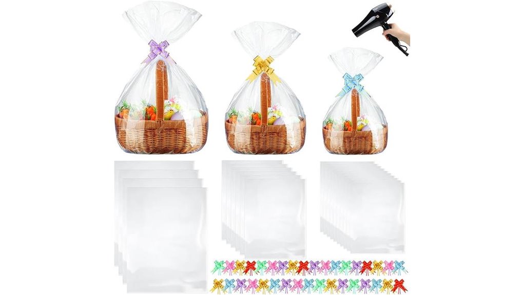 set of 80 bowed shrink wraps