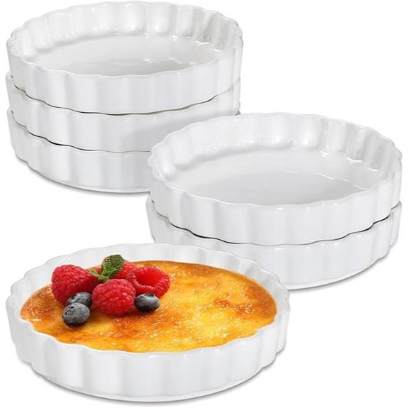 Ceramic Ramekins Set of 6 for Baking and Custards
