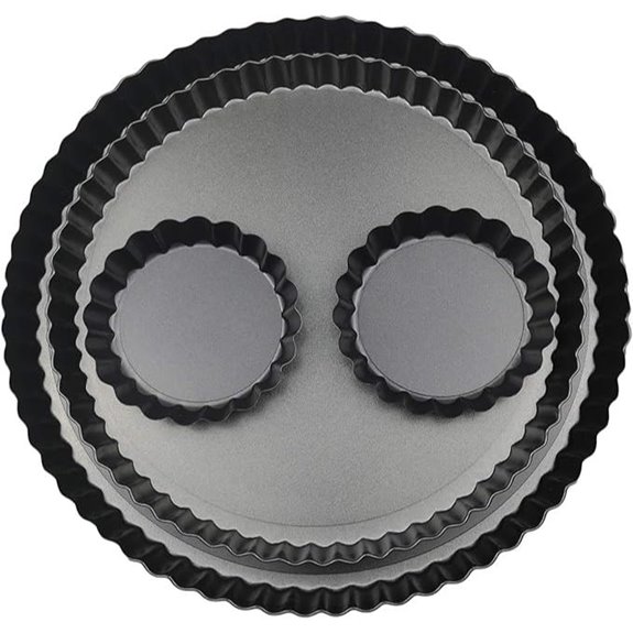 11 & 9 Inch Tart Pans Set with Mini Pans