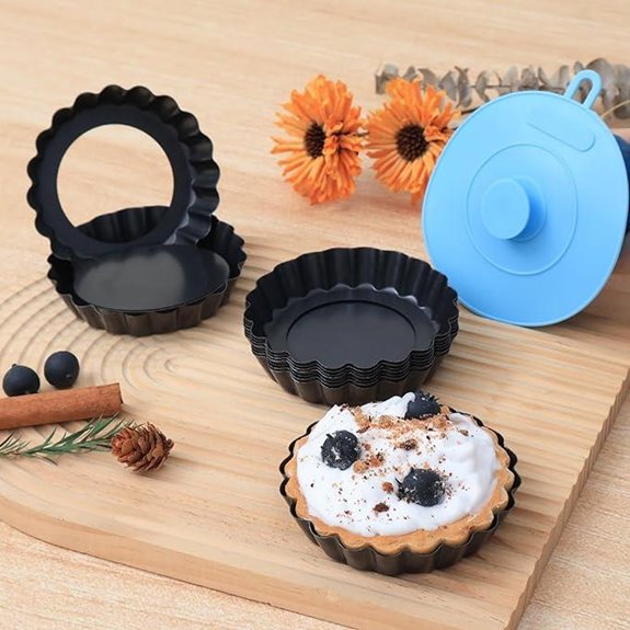 Mini Tart Pans with Removable Bottom (Set of 10)