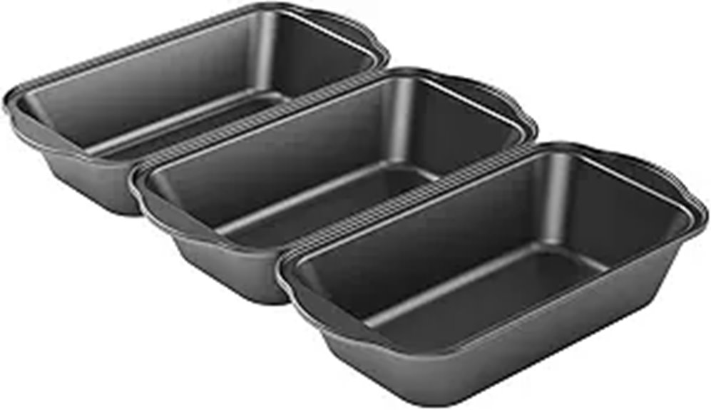 Tiawudi 3 Pack Nonstick Carbon Steel Bread Pan